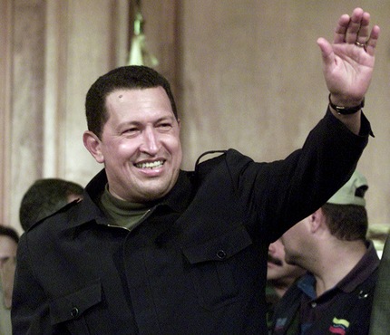 Hugo Chávez tras el fallido golpe de Estado en abril de 2002