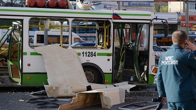 Explosión en un autobús en Moscú