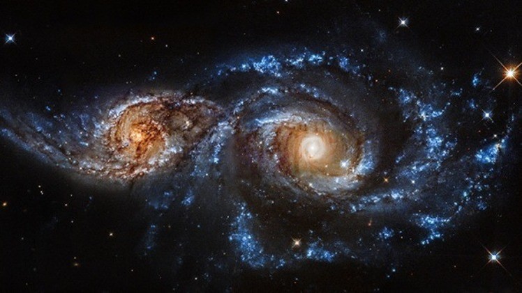 Fotos, video: Un impresionante choque de dos galaxias captado por NASA