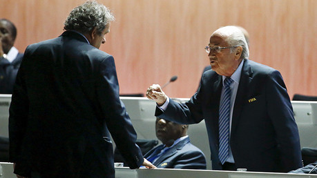 Michel Platini y Joseph Blatter