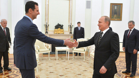 El presidente ruso, Vladímir Putin, y su homólogo sirio, Bashar al Assad, durante su reunión en Moscú el 20 de octubre de 2015.