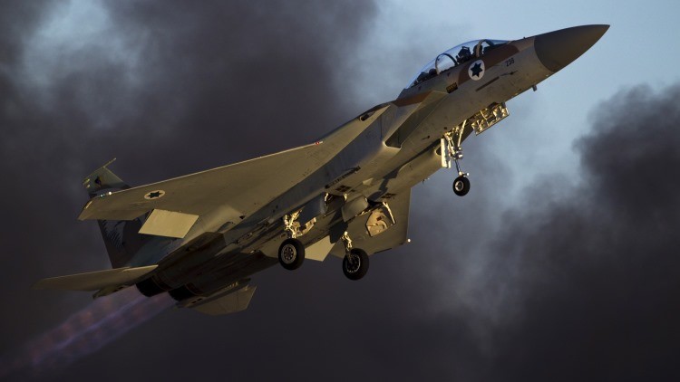 Un caza F-15 de la Fuerza Aérea israelí