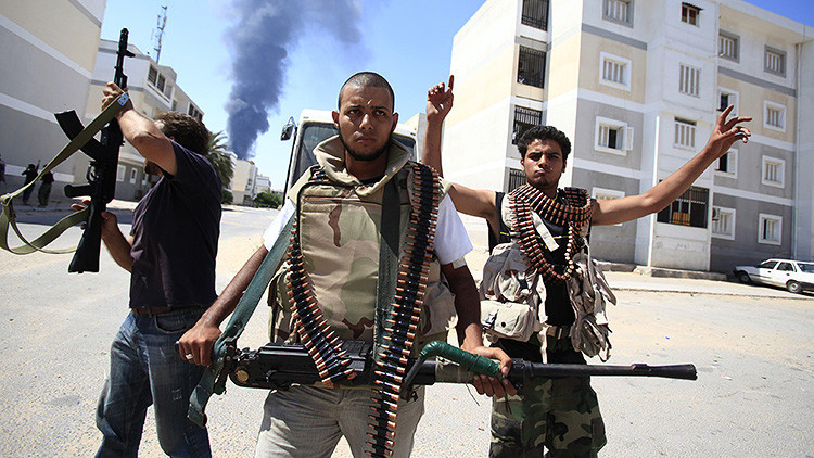 Rebeldes libios en Tripoli, el 25 de agosto de 2011.