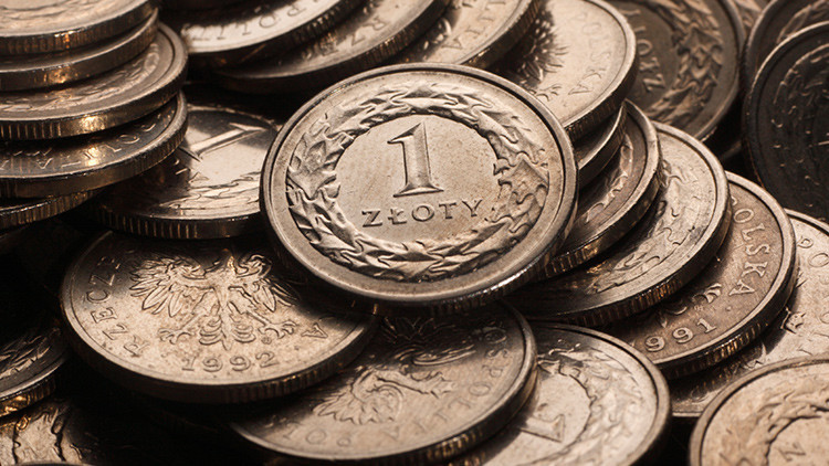 Varias monedas de zloty