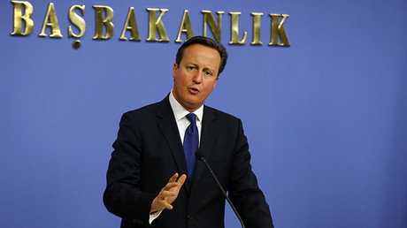 El primer ministro del Reino Unido David Cameron en Ankara, el 9 de diciembre de 2014.