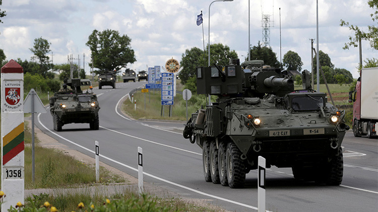 Tropas de EE.UU. cruzan la frontera entre Litiania y Letonia
