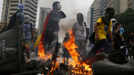 Protestas antigubernamentales en Caracas, Venezuela, en mayo del 2014.