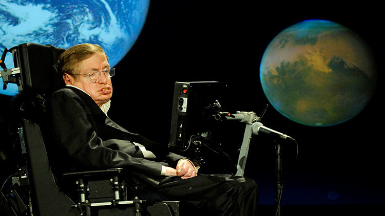 Stephen Hawking durante su conferencia en Starmus