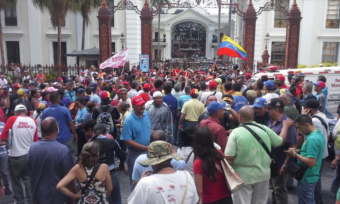 Momentos antes de que un grupo de chavistas ingresara al Hemiciclo de la Asamblea Nacional. 23 de septiembre de 2016.