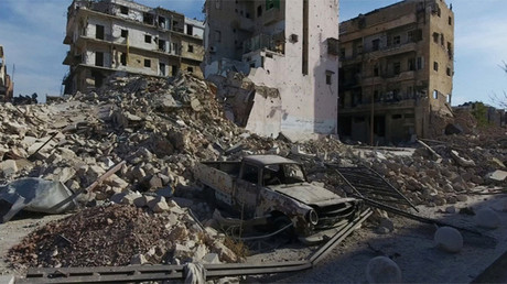 Imagen general de la destrucción en Aleppo, Siria