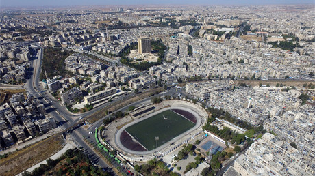 Un estadio en Alepo, Siria, el 21 de octubre de 2016.