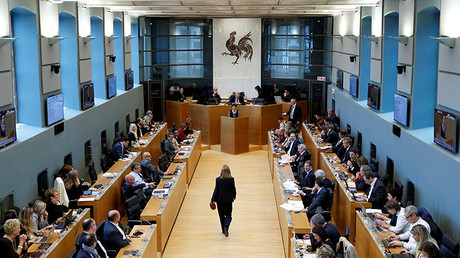El Parlamento regional de Valonia durante los debates sobre el CETA.