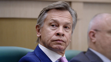 El director del Comité de Asuntos Exteriores de la Duma Estatal de Rusia, Alexéi Pushkov, el 12 de octubre de 2016.