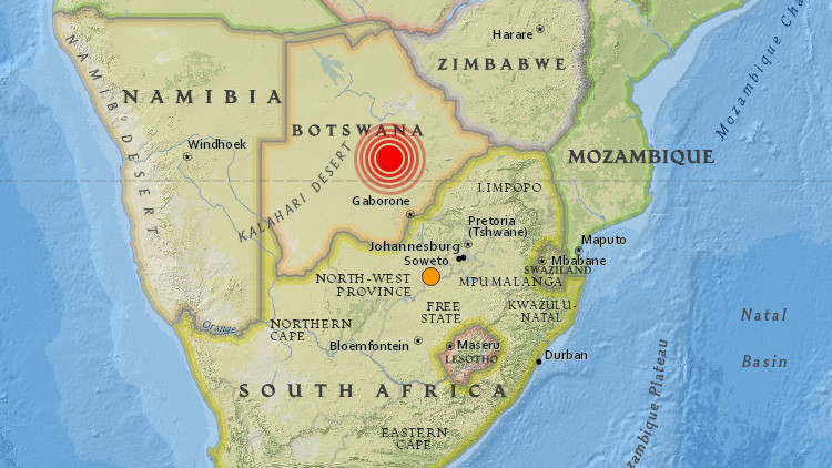 Un terremoto de 6,5 sacude Botsuana