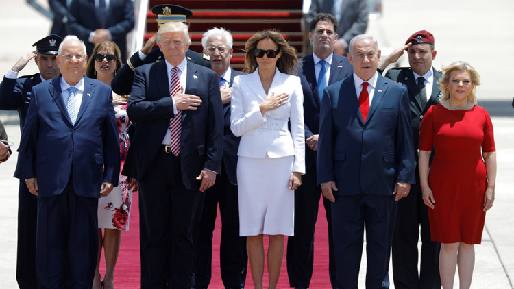 Donald Trump llega a Tel Aviv en visita oficial
