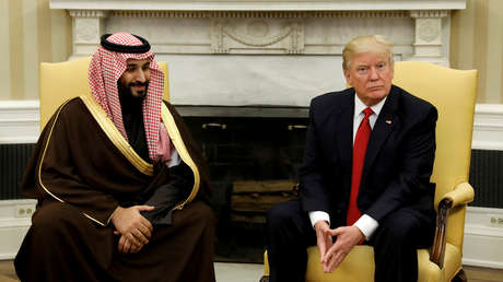 El presidente de EE.UU., Donald Trump, con el vice príncipe heredero saudita, Mohammed bin Salman, en Washington, EE.UU., el 14 de marzo de 2017